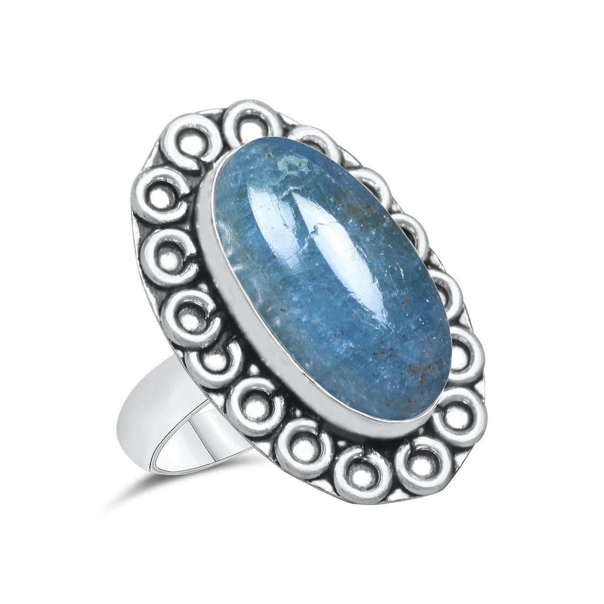 Aquamarine Rings – Silver-Plated, Handmade, Soft Blue Natural Gemstone (US Sizes 6–10, Non-Adjustable) | Wholesale
