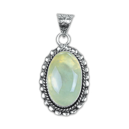 Prehnite Designer Pendants – Silver-Plated, Handmade, Assorted Designs | Wholesale