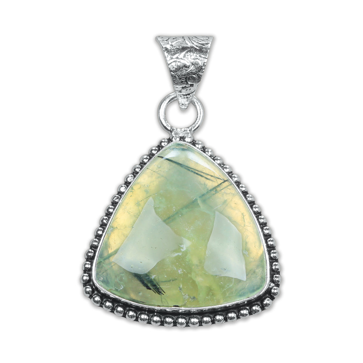 Prehnite Designer Pendants – Silver-Plated, Handmade, Assorted Designs | Wholesale