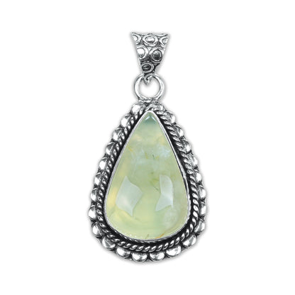Prehnite Designer Pendants – Silver-Plated, Handmade, Assorted Designs | Wholesale
