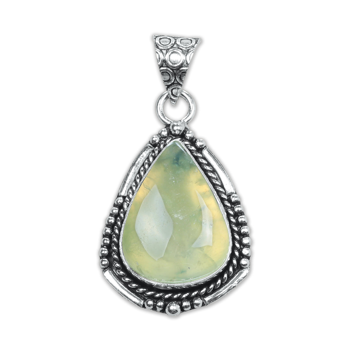 Prehnite Designer Pendants – Silver-Plated, Handmade, Assorted Designs | Wholesale