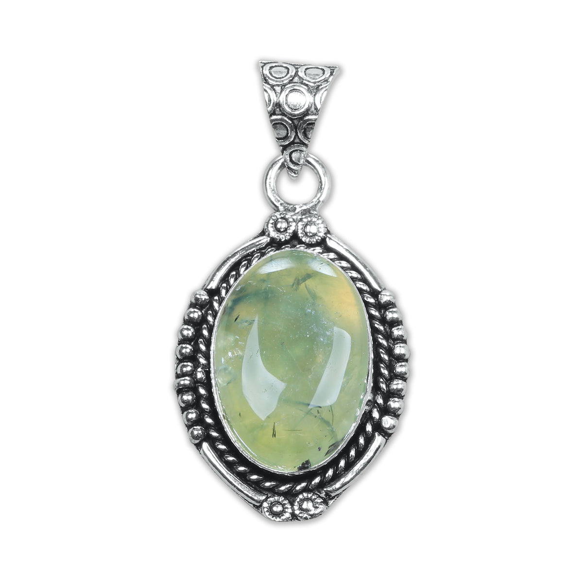 Prehnite Designer Pendants – Silver-Plated, Handmade, Assorted Designs | Wholesale