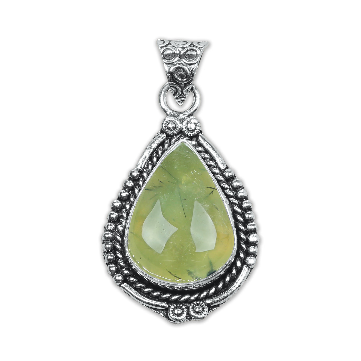 Prehnite Designer Pendants – Silver-Plated, Handmade, Assorted Designs | Wholesale