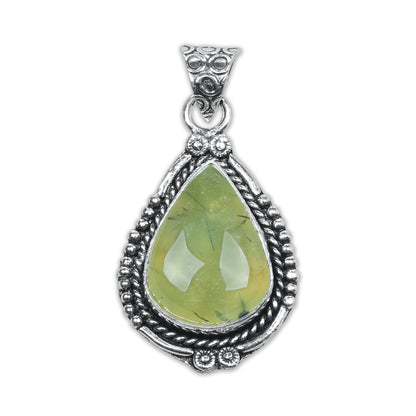 Prehnite Designer Pendants – Silver-Plated, Handmade, Assorted Designs | Wholesale