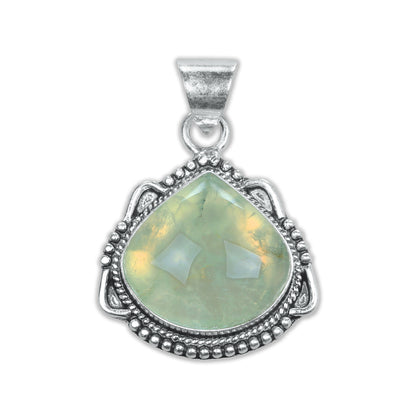 Prehnite Designer Pendants – Silver-Plated, Handmade, Assorted Designs | Wholesale