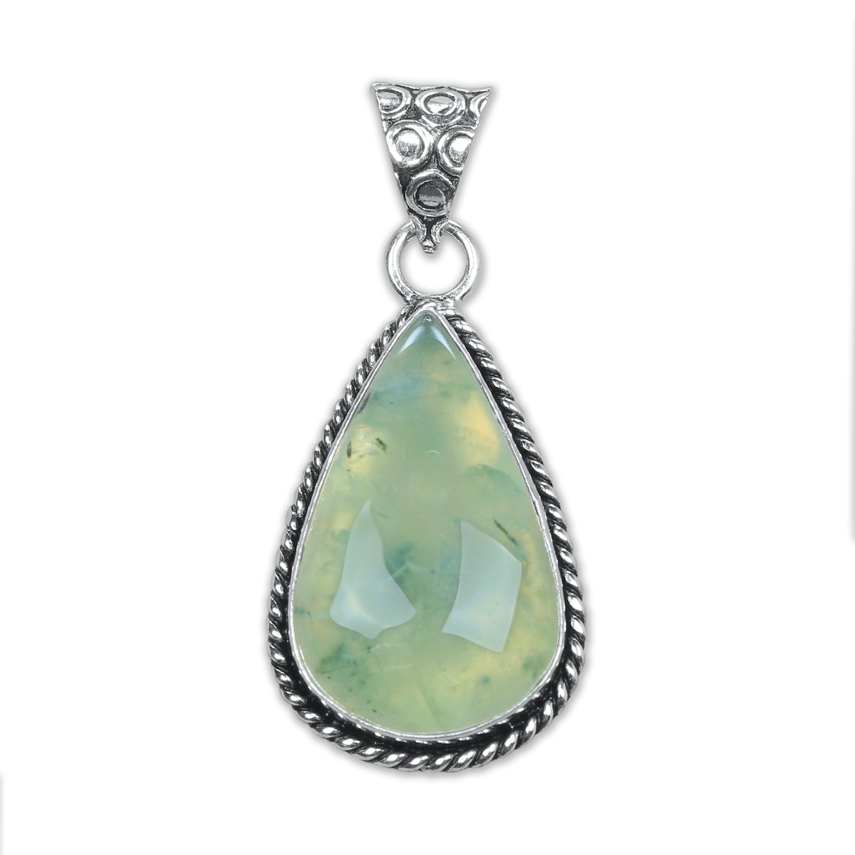 Prehnite Designer Pendants – Silver-Plated, Handmade, Assorted Designs | Wholesale