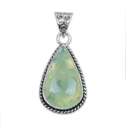 Prehnite Designer Pendants – Silver-Plated, Handmade, Assorted Designs | Wholesale