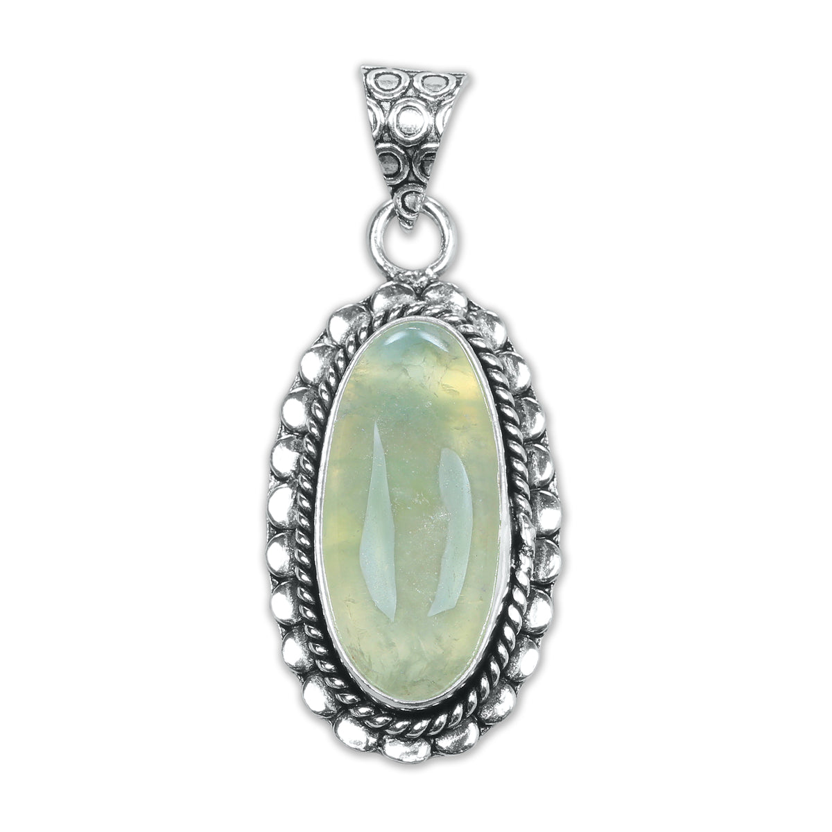 Prehnite Designer Pendants – Silver-Plated, Handmade, Assorted Designs | Wholesale