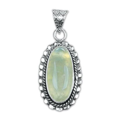 Prehnite Designer Pendants – Silver-Plated, Handmade, Assorted Designs | Wholesale