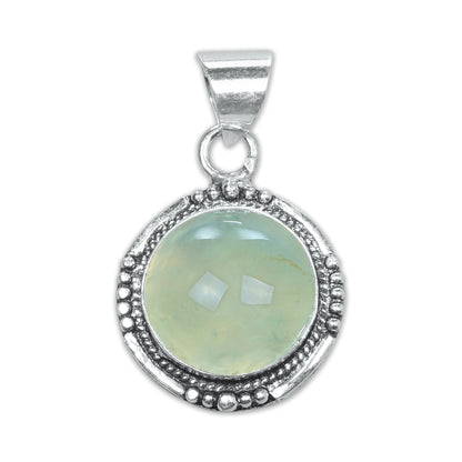 Prehnite Designer Pendants – Silver-Plated, Handmade, Assorted Designs | Wholesale