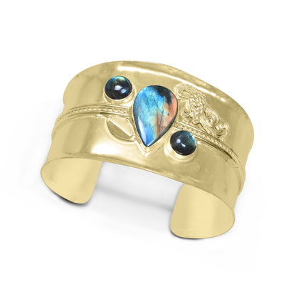 Statement Gemstone Bangles – Silver-Plated, Adjustable Handmade Cuffs | Wholesale (Made to Order)