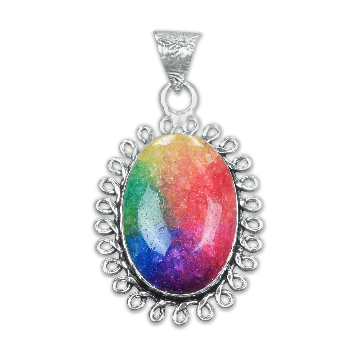 Collier avec pendentifs en cristal multicolores, bijoux en pierres précieuses assorties, pendentifs faits à la main pour femmes