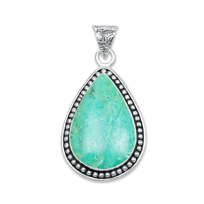 Chrysoprase Pendants – Silver-Plated, Handmade, Designer Boho | Wholesale