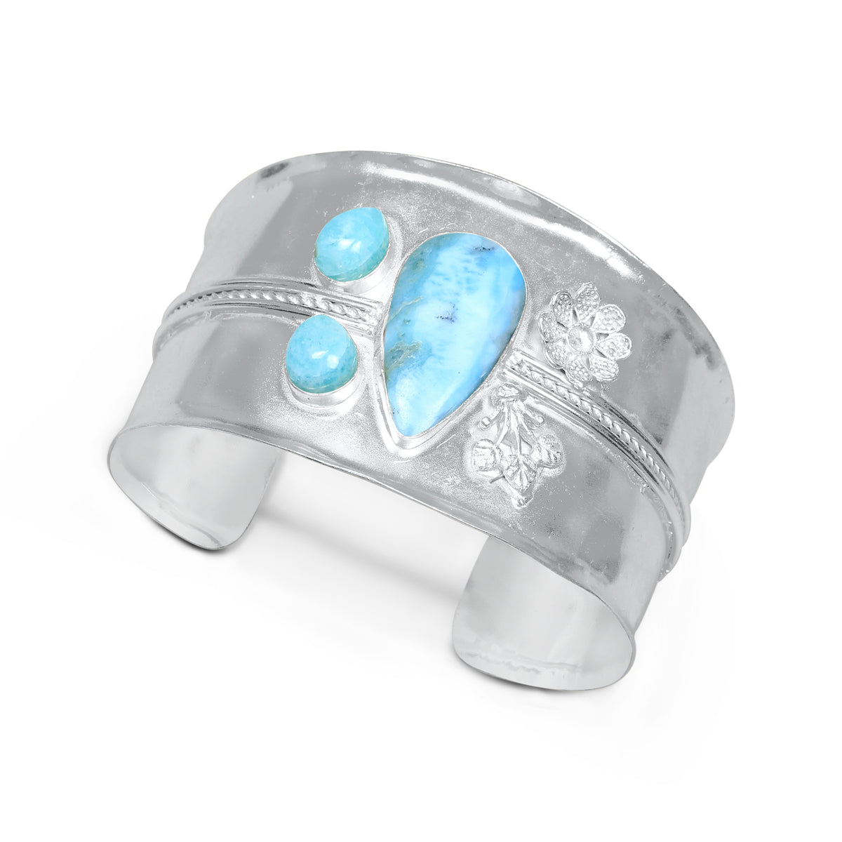 Statement Gemstone Bangles – Silver-Plated, Adjustable Handmade Cuffs | Wholesale (Made to Order)