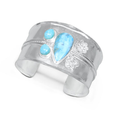 Statement Gemstone Bangles – Silver-Plated, Adjustable Handmade Cuffs | Wholesale (Made to Order)
