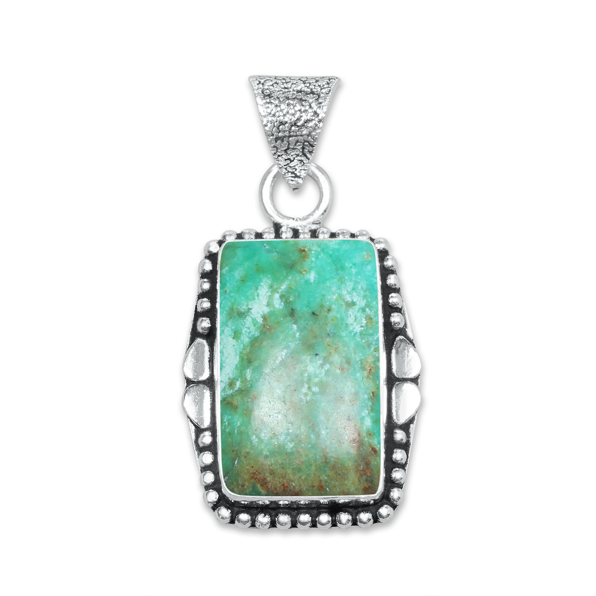Chrysoprase Pendants – Silver-Plated, Handmade, Designer Boho | Wholesale