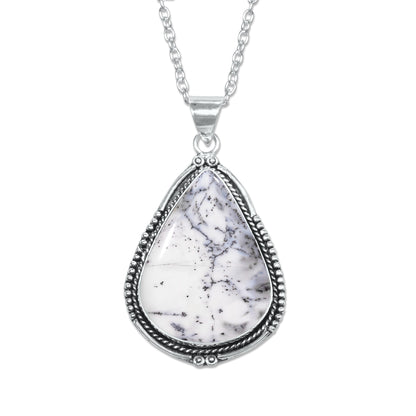 Dendrite Opal Pendants – Silver-Plated, Handmade, Designer Boho | Wholesale