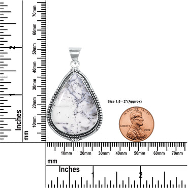 Dendrite Opal Pendants – Silver-Plated, Handmade, Designer Boho | Wholesale