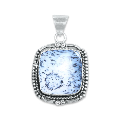 Dendrite Opal Pendants – Silver-Plated, Handmade, Designer Boho | Wholesale