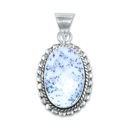 Dendrite Opal Pendants – Silver-Plated, Handmade, Designer Boho | Wholesale