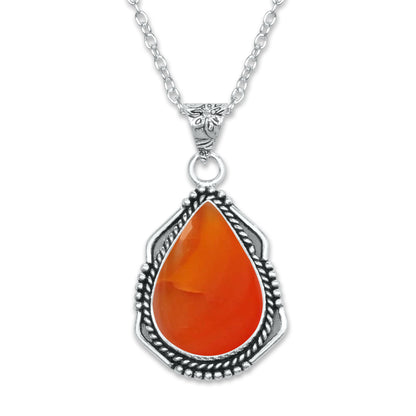 Carnelian Pendants – Silver-Plated, Handmade, Designer Boho | Wholesale