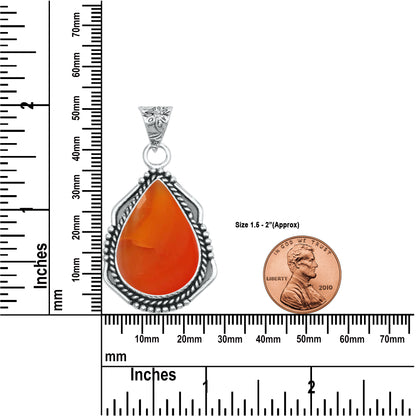 Carnelian Pendants – Silver-Plated, Handmade, Designer Boho | Wholesale