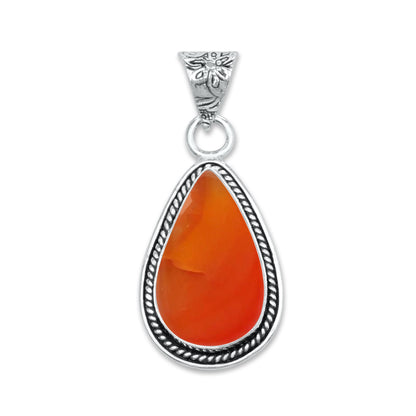 Carnelian Pendants – Silver-Plated, Handmade, Designer Boho | Wholesale