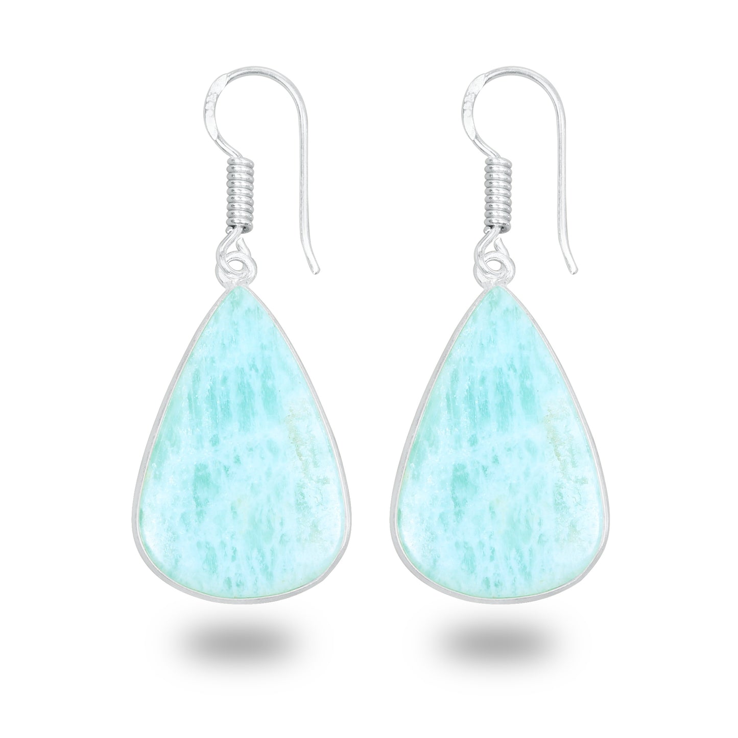 Amazonite Earrings – Minimalist, Silver-Plated | Wholesale Handmade Jewelry