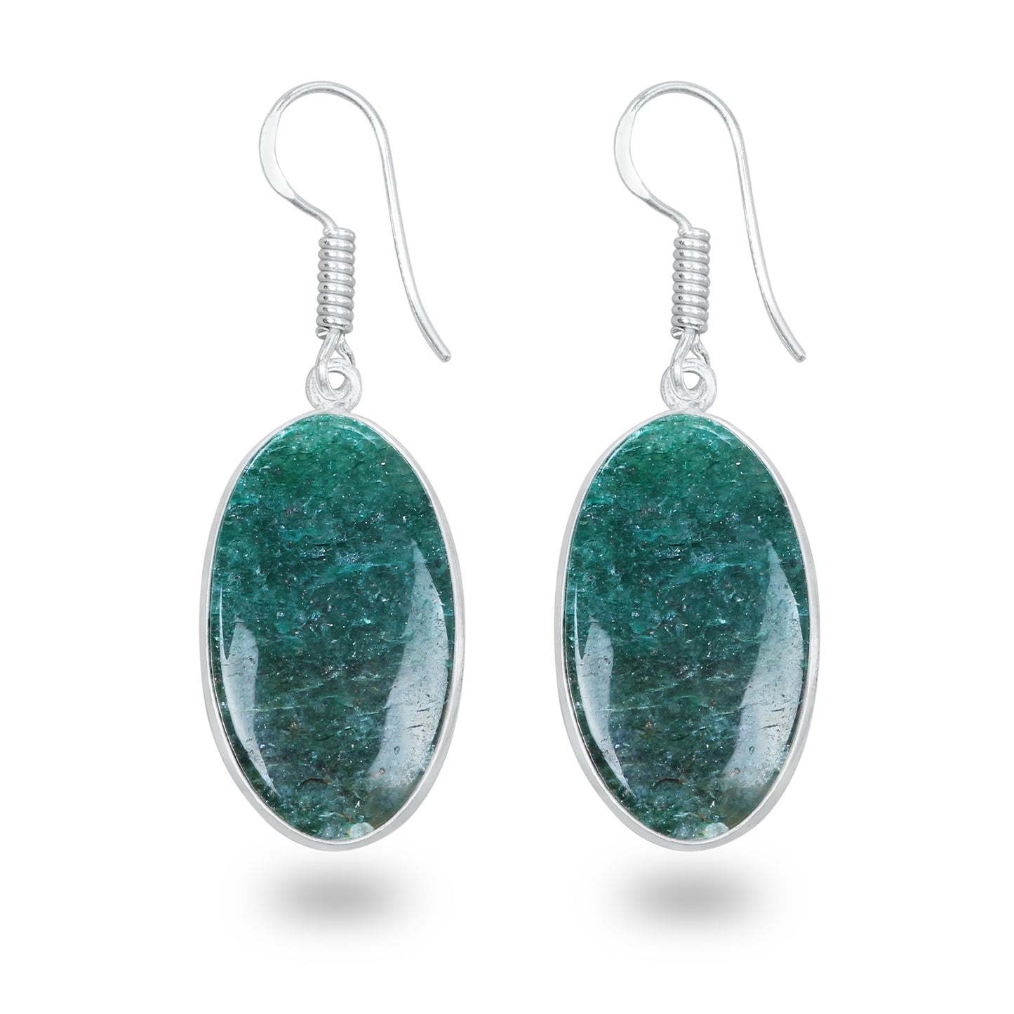 Aventurine Earrings – Minimalist, Silver-Plated | Wholesale Handmade Jewelry