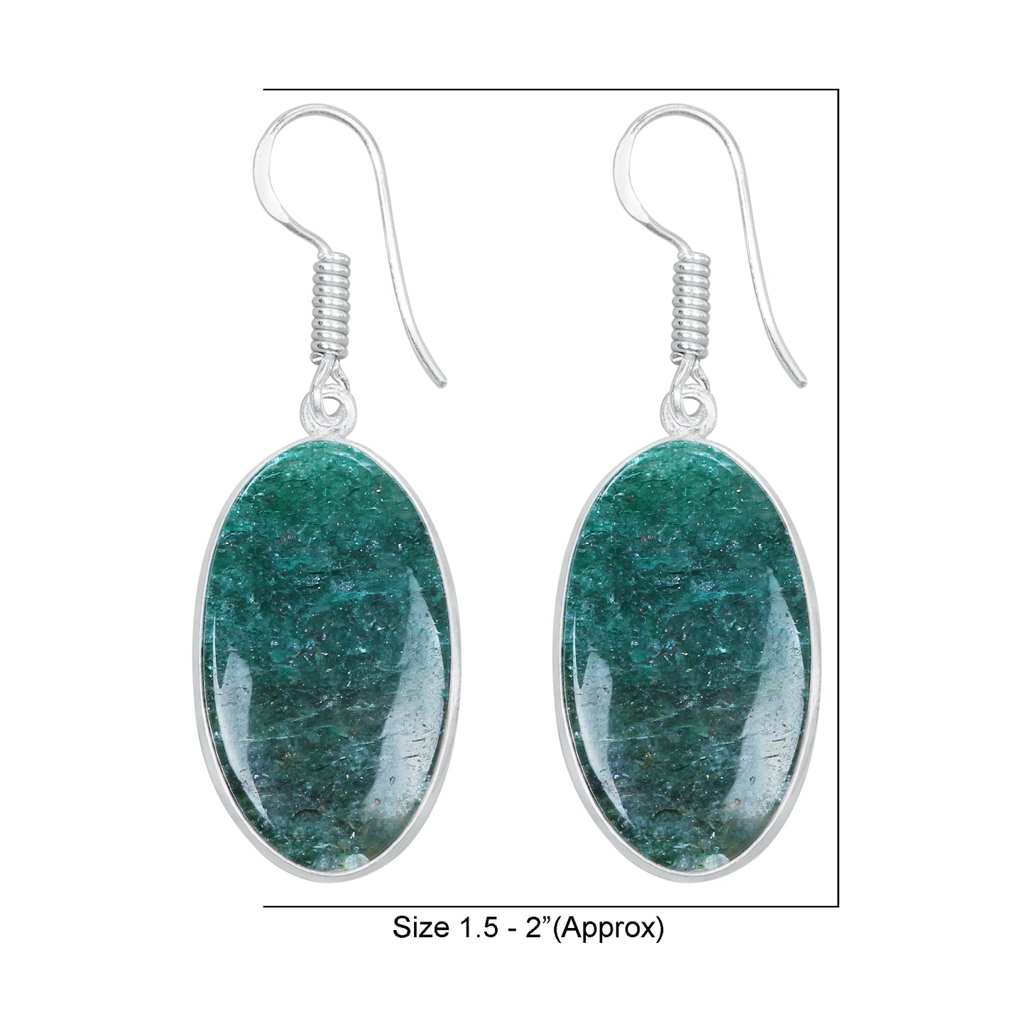 Aventurine Earrings – Minimalist, Silver-Plated | Wholesale Handmade Jewelry