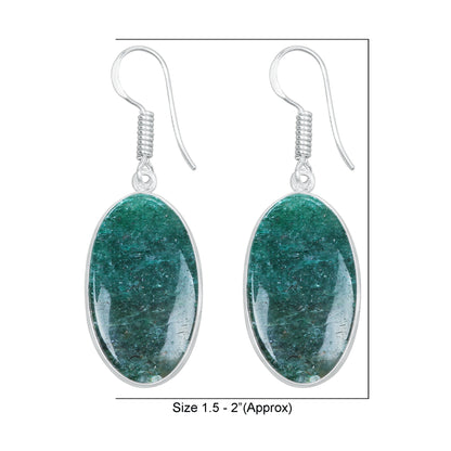 Aventurine Earrings – Minimalist, Silver-Plated | Wholesale Handmade Jewelry