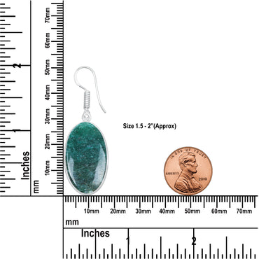 Aventurine Earrings – Minimalist, Silver-Plated | Wholesale Handmade Jewelry