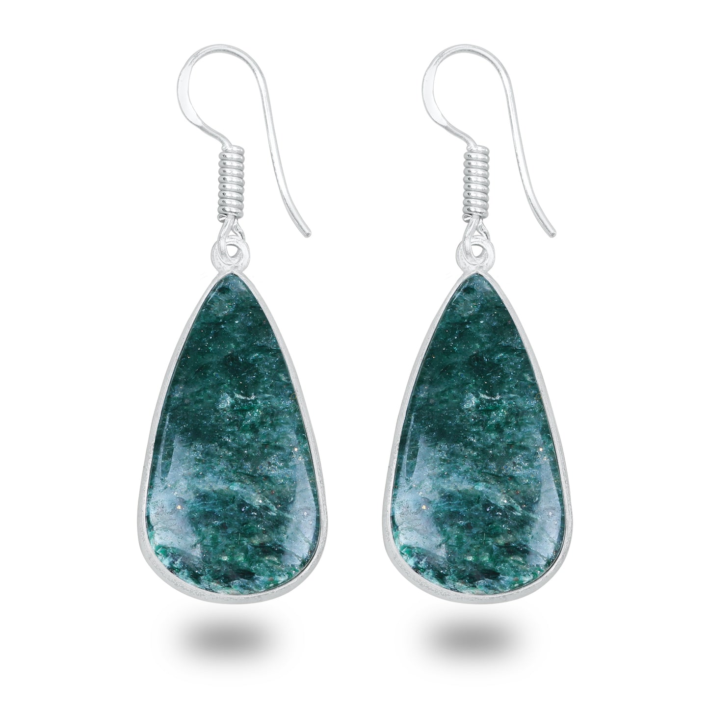 Aventurine Earrings – Minimalist, Silver-Plated | Wholesale Handmade Jewelry
