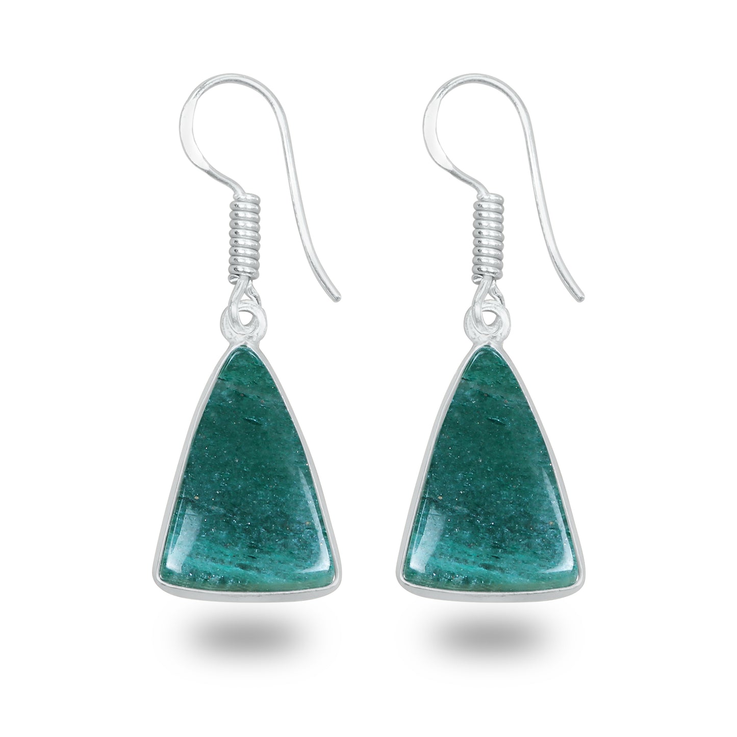 Aventurine Earrings – Minimalist, Silver-Plated | Wholesale Handmade Jewelry