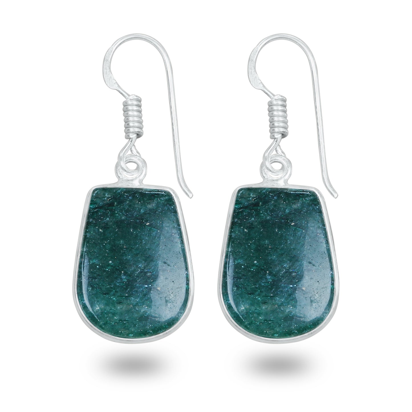 Aventurine Earrings – Minimalist, Silver-Plated | Wholesale Handmade Jewelry