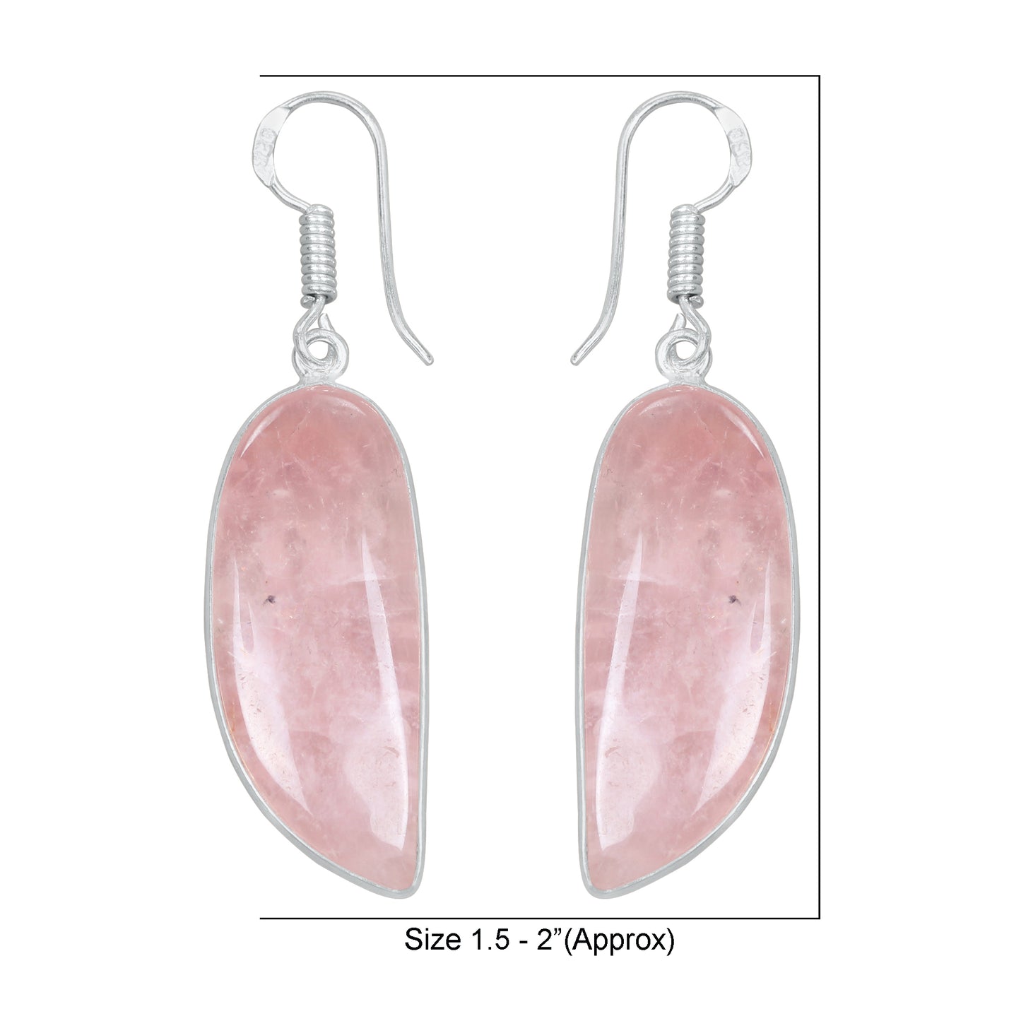 Rose Quartz Earrings – Minimalist, Silver-Plated | Wholesale Handmade Jewelry