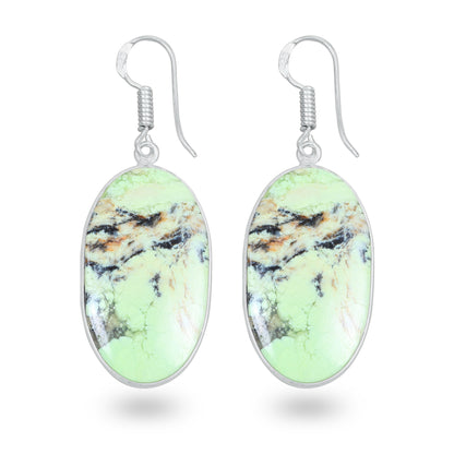 Mtorolite (Chrome Chalcedony) Earrings – Minimalist, Silver-Plated | Wholesale & Handmade