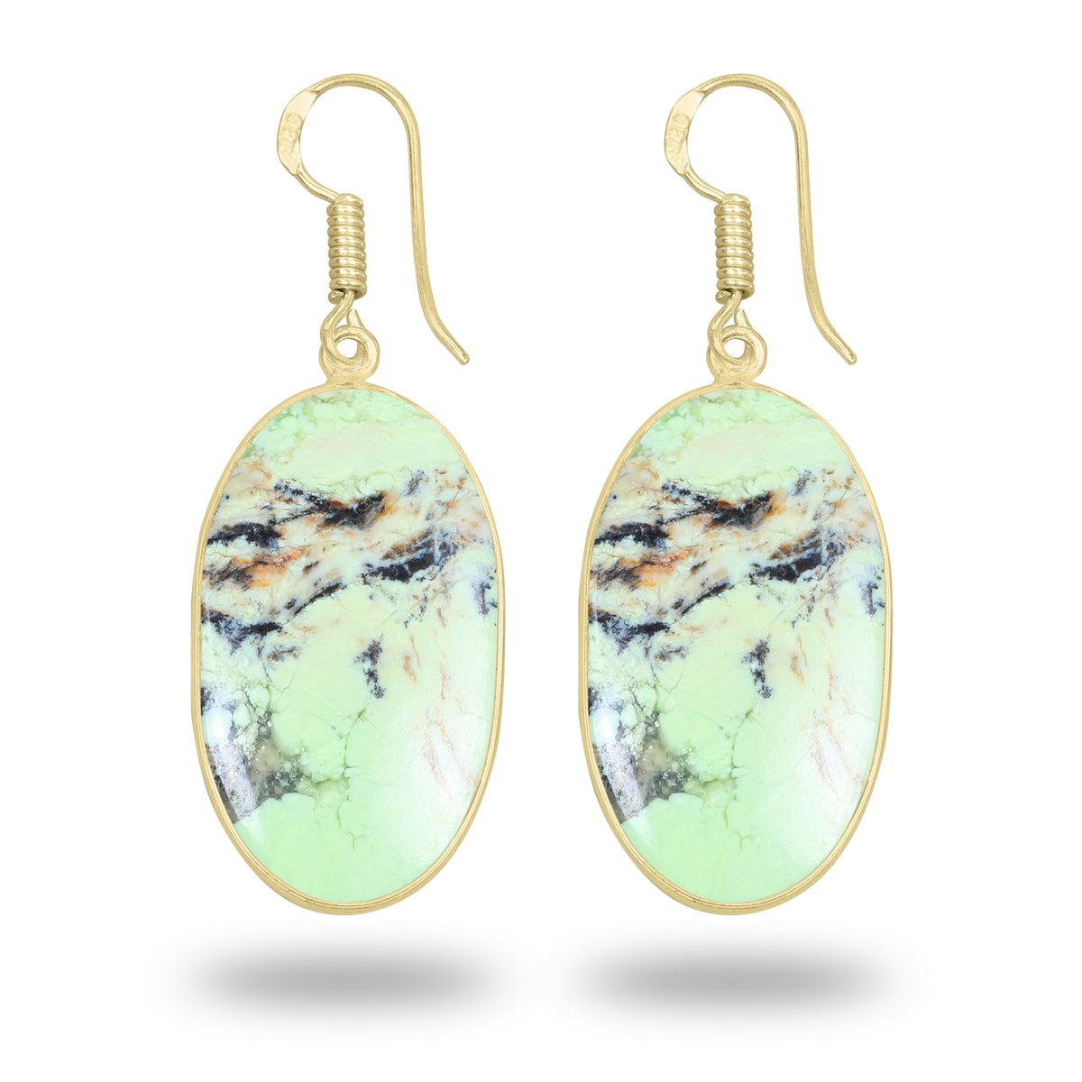 Mtorolite - Chrome Chalcedony Earrings – 18K Gold-Plated Bezel, Handmade Minimal Design | Made to Order