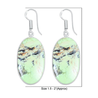 Mtorolite (Chrome Chalcedony) Earrings – Minimalist, Silver-Plated | Wholesale & Handmade