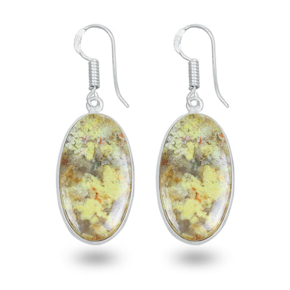 Mtorolite (Chrome Chalcedony) Earrings – Minimalist, Silver-Plated | Wholesale & Handmade