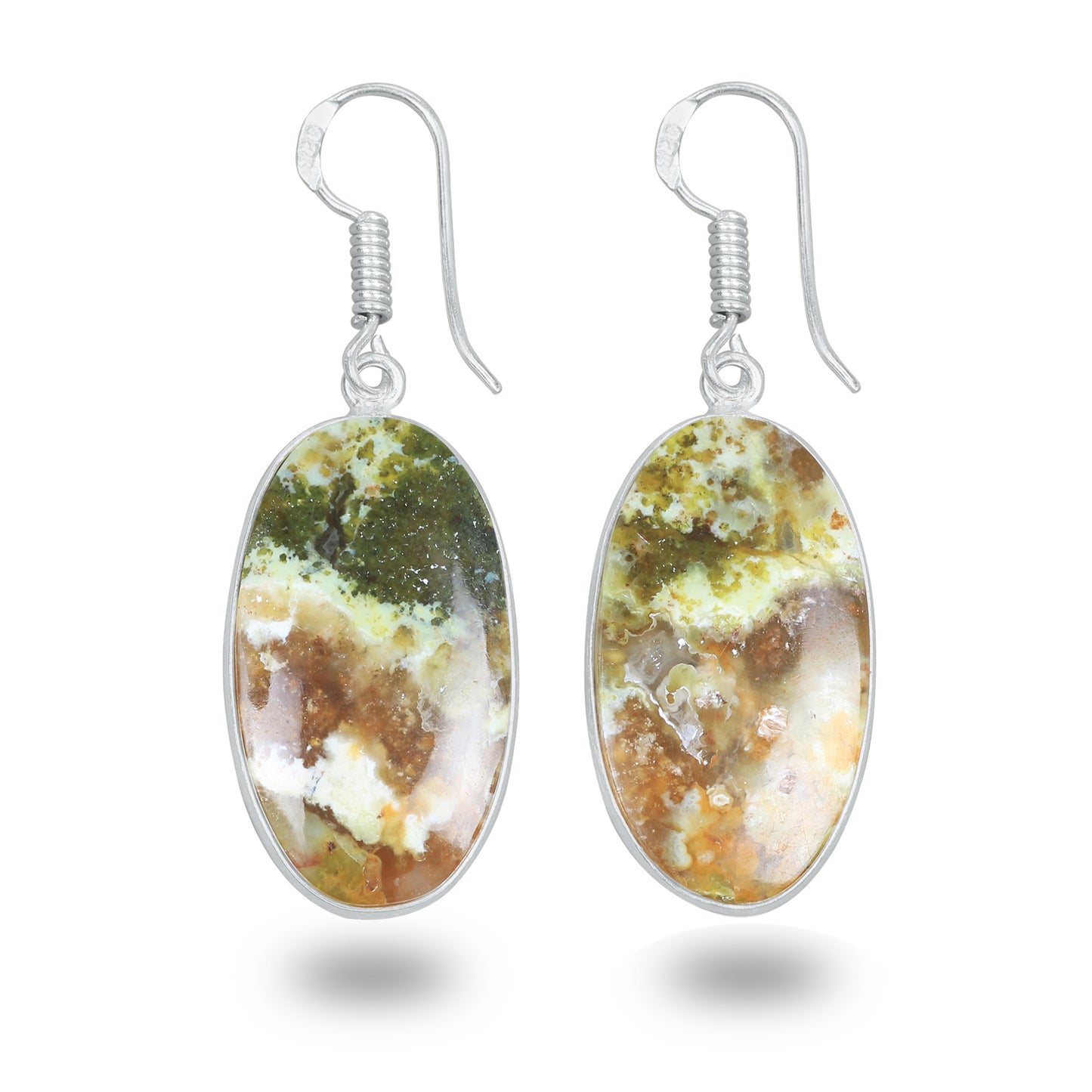 Mtorolite (Chrome Chalcedony) Earrings – Minimalist, Silver-Plated | Wholesale & Handmade
