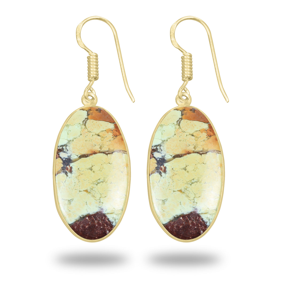 Mtorolite - Chrome Chalcedony Earrings – 18K Gold-Plated Bezel, Handmade Minimal Design | Made to Order