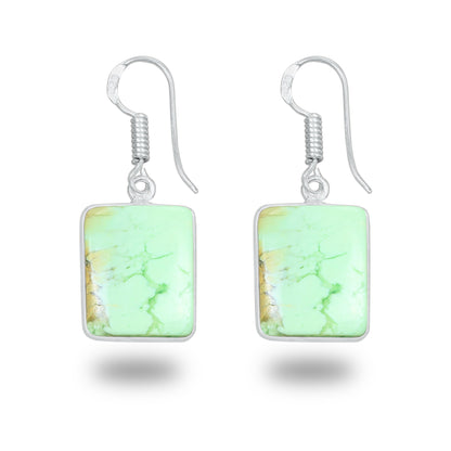 Mtorolite (Chrome Chalcedony) Earrings – Minimalist, Silver-Plated | Wholesale & Handmade