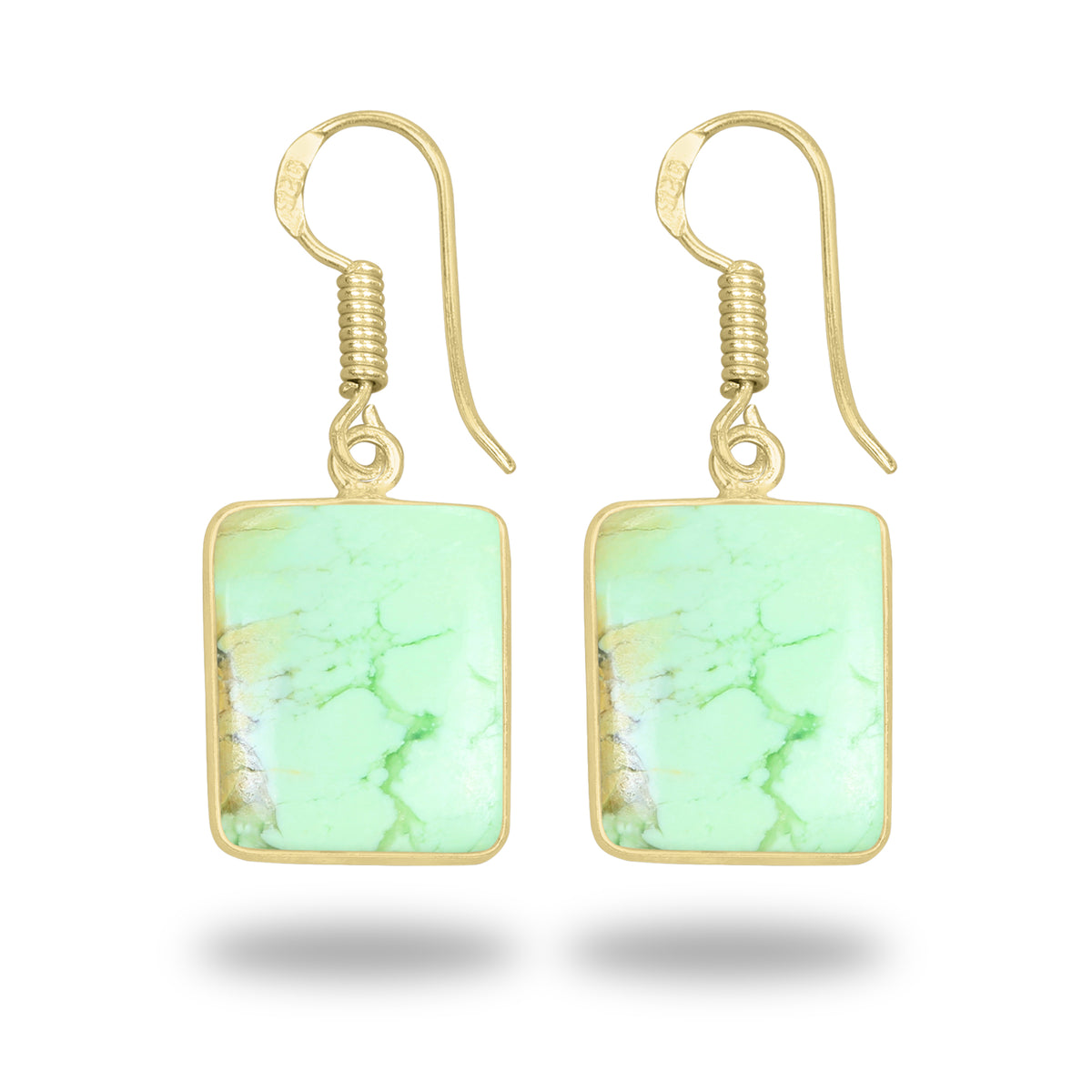 Mtorolite - Chrome Chalcedony Earrings – 18K Gold-Plated Bezel, Handmade Minimal Design | Made to Order