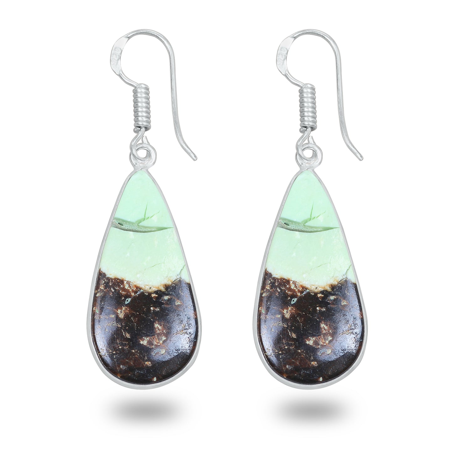 Mtorolite (Chrome Chalcedony) Earrings – Minimalist, Silver-Plated | Wholesale & Handmade
