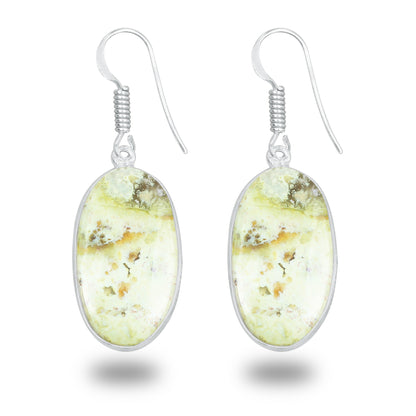 Mtorolite (Chrome Chalcedony) Earrings – Minimalist, Silver-Plated | Wholesale & Handmade