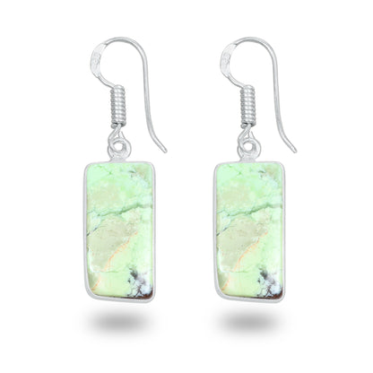 Mtorolite (Chrome Chalcedony) Earrings – Minimalist, Silver-Plated | Wholesale & Handmade