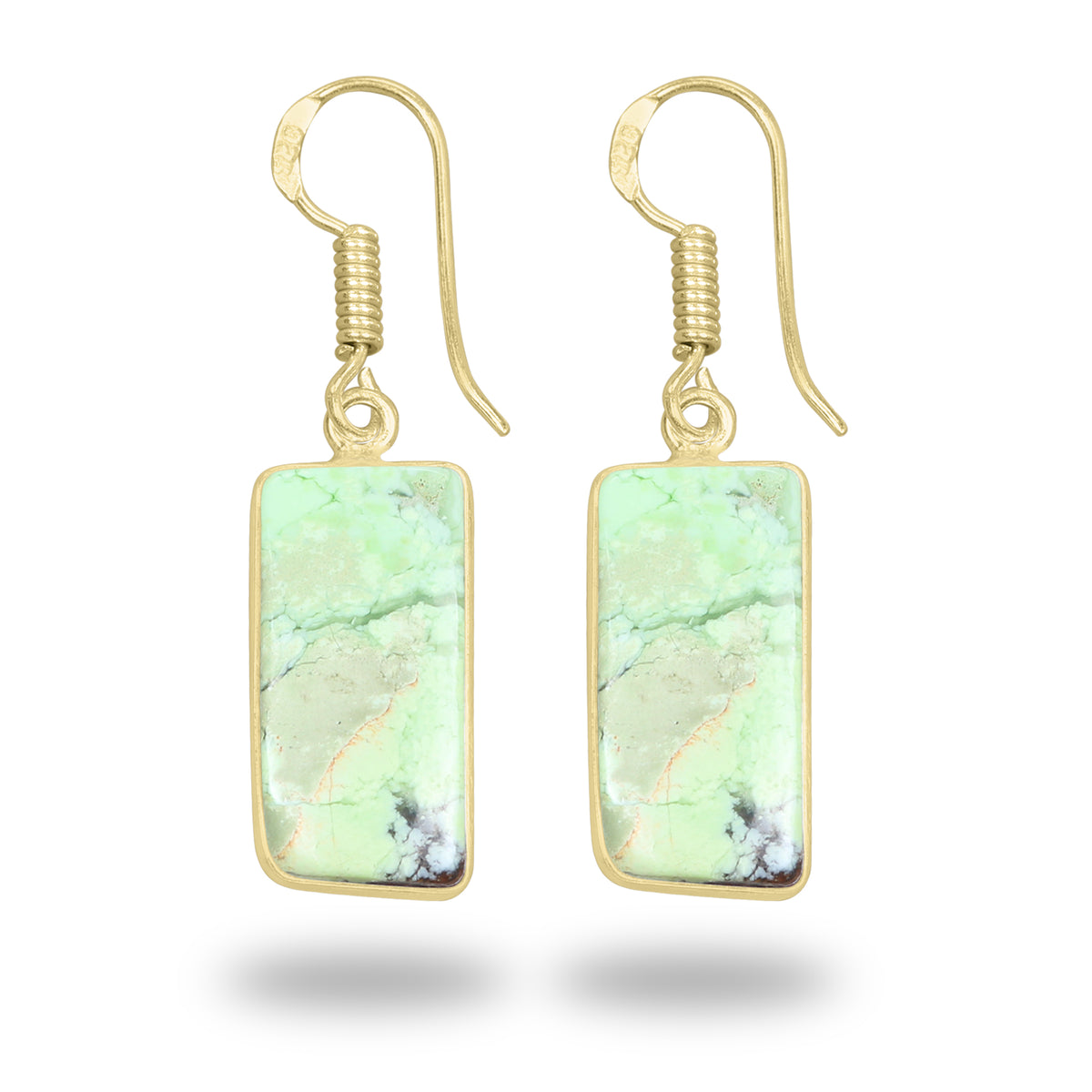 Mtorolite - Chrome Chalcedony Earrings – 18K Gold-Plated Bezel, Handmade Minimal Design | Made to Order