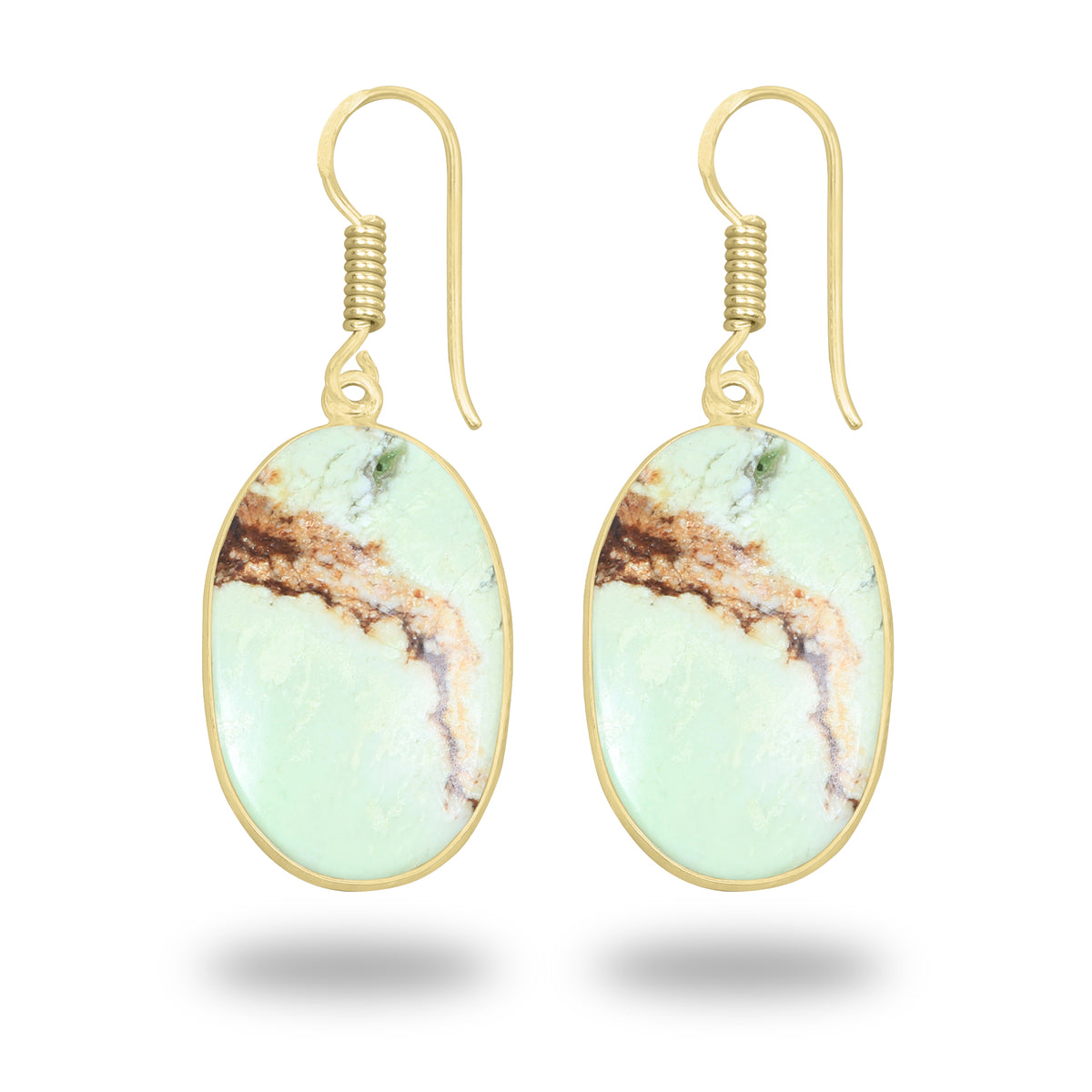 Mtorolite - Chrome Chalcedony Earrings – 18K Gold-Plated Bezel, Handmade Minimal Design | Made to Order