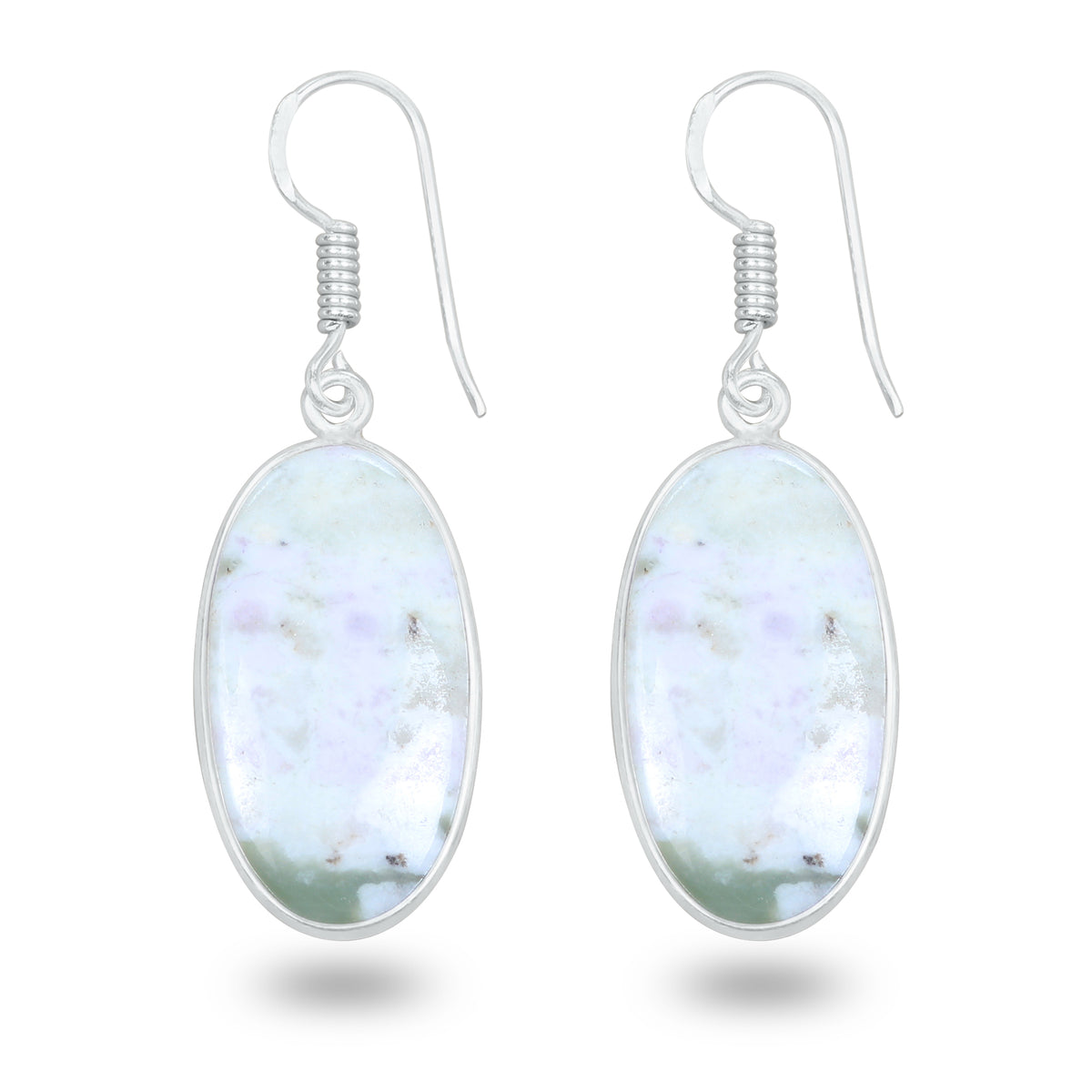 Lucky Jade with Stichtite Earrings – Silver-Plated, Handmade | Wholesale
